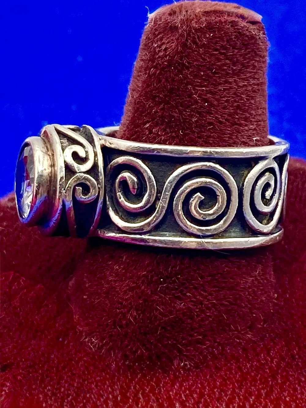 Retired Silpada CZ Swirl Ring